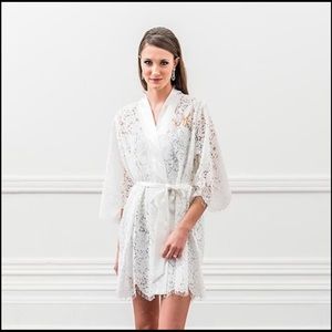 White Lace Bridal Robe